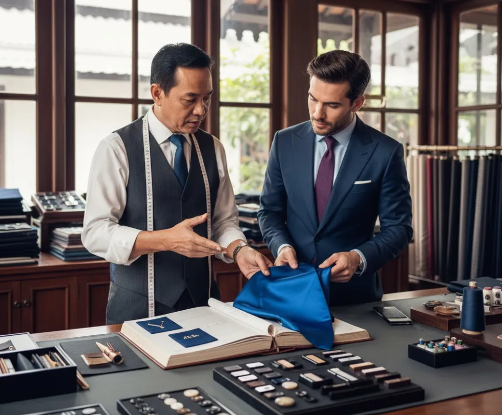 Fabric consultation for tailoring quality style fit and professional image