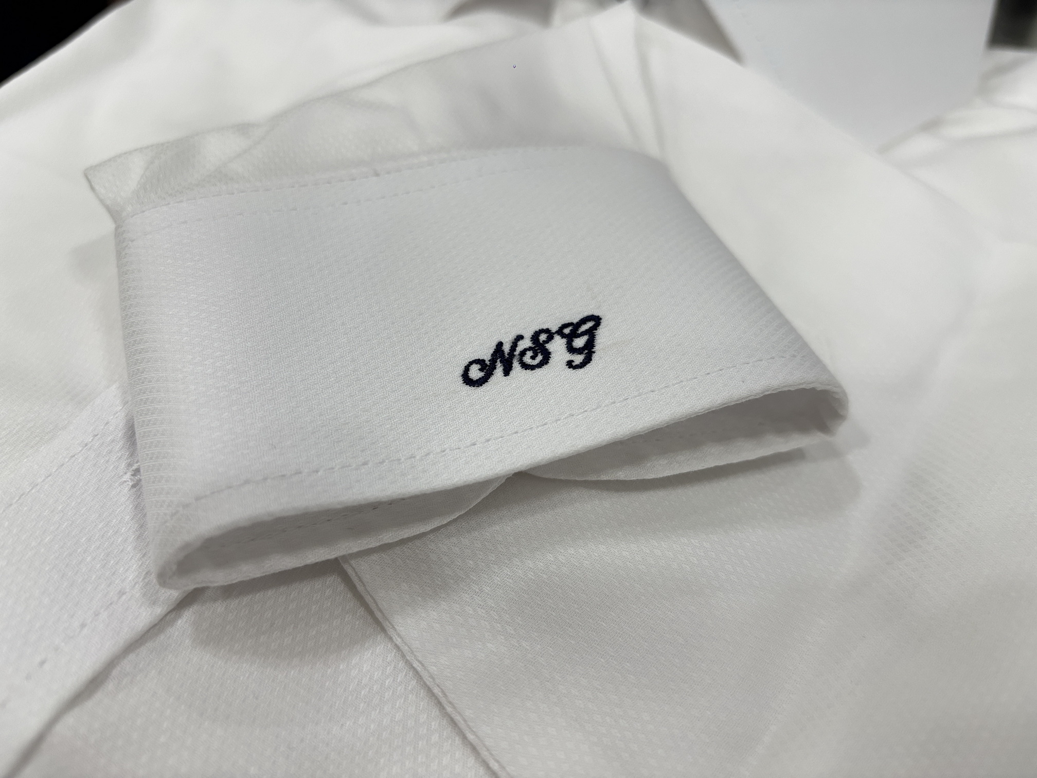 Personalised monogram detail on shirt